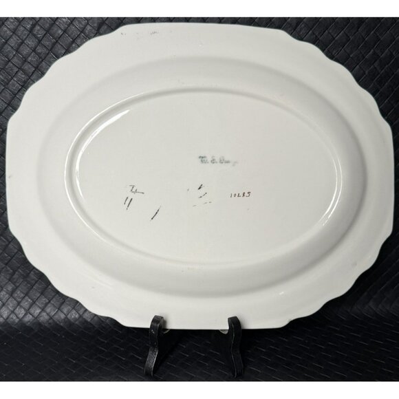 Vintage WS George Serving Platters White Blushing Rose Dalrymple Set Of 2 - Picture 3 of 13